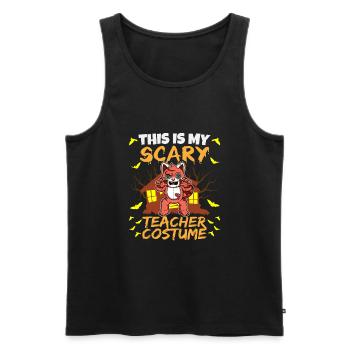 This Is My Scary Teacher Costume School Halloween - Men's Premium Organic Tank Top - black - Front - Michal (187cm)