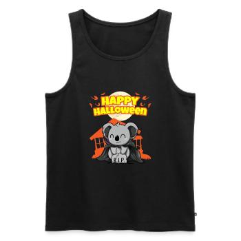 Happy Halloween Scary Funny Hallow's Eve Costume - Men's Premium Organic Tank Top - black - Front - Michal (187cm)