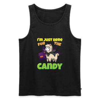 Je suis juste ici pour la bête d’Halloween effrayante de bonbons - Débardeur bio Premium Homme - noir - Devant - Michal (187cm)