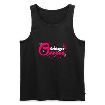 Schlager Grandma Costume Schlager Party Outfit - Men's Premium Organic Tank Top - black - Front - AI Model Male 178 light (178cm)
