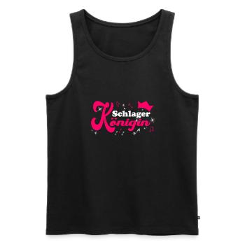Schlager Queen Costume Schlager Party Outfit - Men's Premium Organic Tank Top - black - Front - AI Model Male 178 light (178cm)