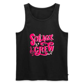 Schlager Crew Costume Schlager Party Outfit - Débardeur bio Premium Homme - noir - Devant - AI Model Male 178 light (178cm)