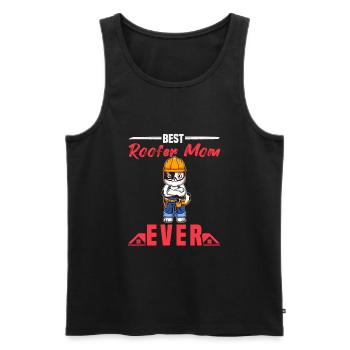 Best Roofer Mom Ever Roofing Crafts Mother - Männer Premium Bio Tank Top - Schwarz - Vorne - AI Model Male 178 light (178cm)