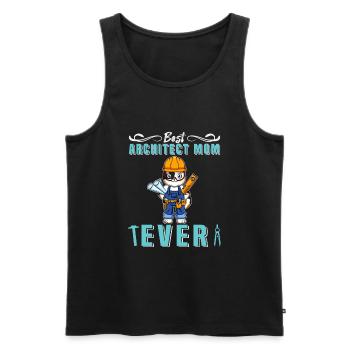 Best Architect Mom Ever Technical Drawing Mother - Men's Premium Organic Tank Top - black - Front - AI Model Male 178 light (178cm)