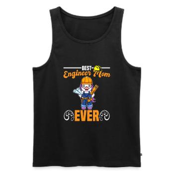 Best Engineer Mom Ever Construction Worker Mommy - Men's Premium Organic Tank Top - black - Front - AI Model Male 178 light (178cm)