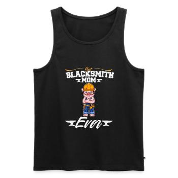Best Blacksmith Mom Ever Metal Work Forge Hammer - Men's Premium Organic Tank Top - black - Front - AI Model Male 178 light (178cm)