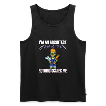 I'm An Architect And A Mom Nothing Scares Me - Männer Premium Bio Tank Top - Schwarz - Vorne - AI Model Male 178 light (178cm)