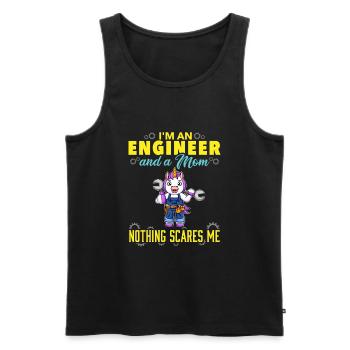 I'm An Engineer And A Mom Nothing Scares Me - Men's Premium Organic Tank Top - black - Front - Michal (187cm)