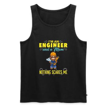 I'm An Engineer And A Mom Nothing Scares Me - Men's Premium Organic Tank Top - black - Front - Michal (187cm)