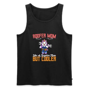 Roofer Mom Like A Regualr Mom But Cooler - Männer Premium Bio Tank Top - Schwarz - Vorne - AI Model Male 178 light (178cm)
