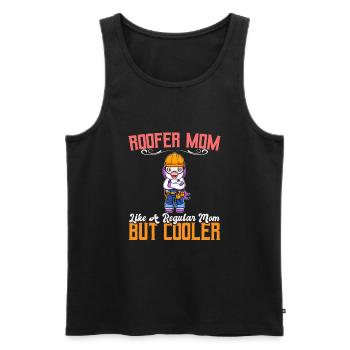 Roofer Mom Like A Regualr Mom But Cooler - Männer Premium Bio Tank Top - Schwarz - Vorne - Michal (187cm)