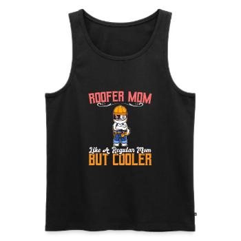 Maman couvreuse comme une maman régulière mais plus cool - Débardeur bio Premium Homme - noir - Devant - Michal (187cm)