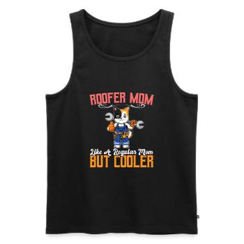 Roofer Mom Like A Regualr Mom But Cooler - Männer Premium Bio Tank Top - Schwarz - Vorne - Michal (187cm)