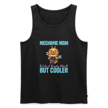 Mechanic Mom Like A Regualr Mom But Cooler - Männer Premium Bio Tank Top - Schwarz - Vorne - AI Model Male 178 light (178cm)
