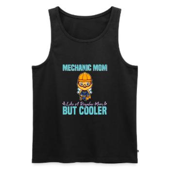 Mechanic Mom Like A Regualr Mom But Cooler - Männer Premium Bio Tank Top - Schwarz - Vorne - AI Model Male 178 light (178cm)