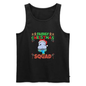 Escouade de Noël familiale Vacances X-Mas - Débardeur bio Premium Homme - noir - Devant - Michal (187cm)