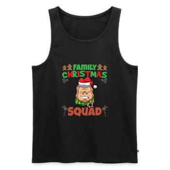 Family Matching Christmas Squad X-Mas Holidays - Männer Premium Bio Tank Top - Schwarz - Vorne - Michal (187cm)