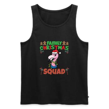 Family Matching Christmas Squad X-Mas Holidays - Männer Premium Bio Tank Top - Schwarz - Vorne - Michal (187cm)