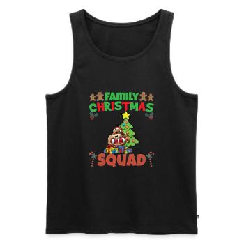 Family Matching Christmas Squad X-Mas Holidays - Männer Premium Bio Tank Top - Schwarz - Vorne - Michal (187cm)