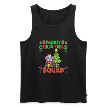 Family Matching Christmas Squad X-Mas Holidays - Männer Premium Bio Tank Top - Schwarz - Vorne - Michal (187cm)