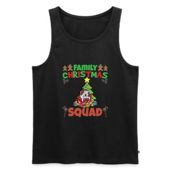 Family Matching Christmas Squad X-Mas Holidays - Männer Premium Bio Tank Top - Schwarz - Vorne - Michal (187cm)