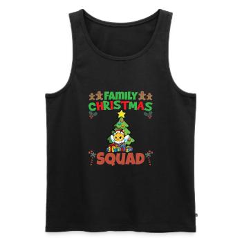 Family Matching Christmas Squad X-Mas Holidays - Männer Premium Bio Tank Top - Schwarz - Vorne - Michal (187cm)