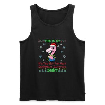 This Is My It's Too Hot For Ugly Christmas Sweater - Men's Premium Organic Tank Top - black - Front - Michal (187cm)