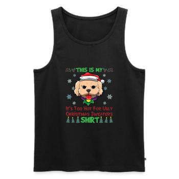 This Is My It's Too Hot For Ugly Christmas Sweater - Men's Premium Organic Tank Top - black - Front - Michal (187cm)