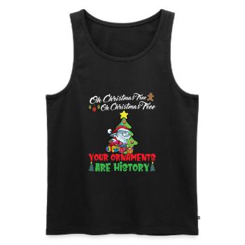 Oh Christmas Tree Your Ornaments Are History - Men's Premium Organic Tank Top - black - Front - AI Model Male 178 light (178cm)