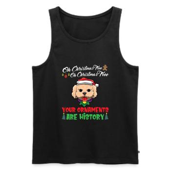 Oh Christmas Tree Your Ornaments Are History - Men's Premium Organic Tank Top - black - Front - Michal (187cm)