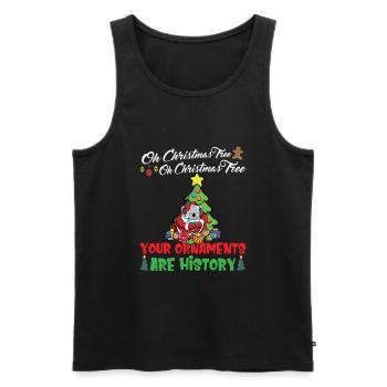 Oh Christmas Tree Your Ornaments Are History - Men's Premium Organic Tank Top - black - Front - Michal (187cm)