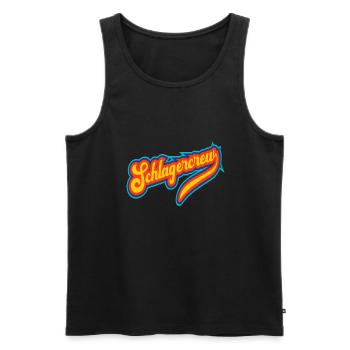Schlagercrew Schlagermusik Schlager Schlagerparty - Männer Premium Bio Tank Top - Schwarz - Vorne - Michal (187cm)