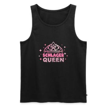 Schlager Queen Schlagermusik Schlagerparty - Männer Premium Bio Tank Top - Schwarz - Vorne - Michal (187cm)