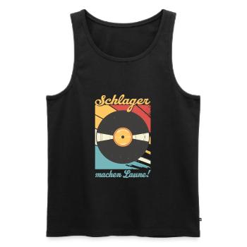 Schlager machen Laune Schlagermusik Schlagerparty - Männer Premium Bio Tank Top - Schwarz - Vorne - Michal (187cm)