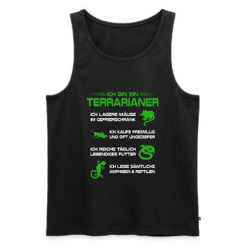 Terrarianer Terrarium Reptilien Amphibien - Männer Premium Bio Tank Top - Schwarz - Vorne - Michal (187cm)