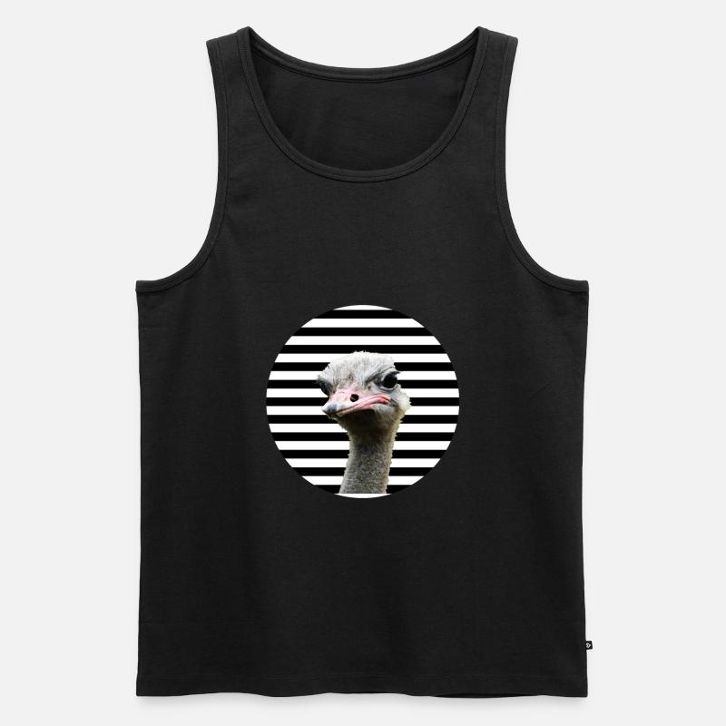 COOL SEIN BIRD FUNNY ANIMALS ZOO RAYÉ - Débardeur bio Premium Homme - noir