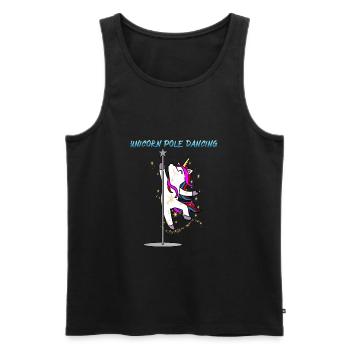 Unicorn Pole Dancing - Men's Premium Organic Tank Top - black - Front - Michal (187cm)