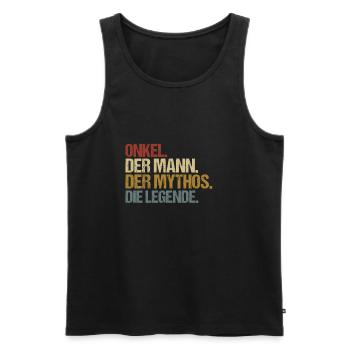 Uncle Nephew Godchild Family Member Gift - Men's Premium Organic Tank Top - black - Front - Michal (187cm)