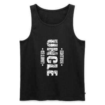 Uncle Nephew Godchild Édition Vintage Limitée - Débardeur bio Premium Homme - noir - Devant - Michal (187cm)