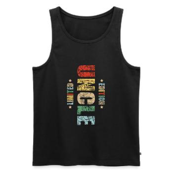 Uncle Nephew Godchild Édition Vintage Limitée - Débardeur bio Premium Homme - noir - Devant - Michal (187cm)