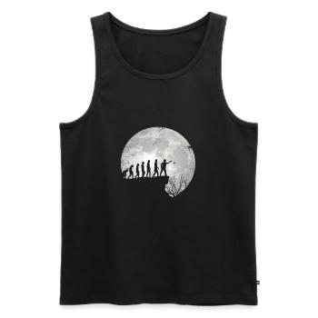 Pétanque de pétanque Boccia Boule Player Pleine Lune - Débardeur bio Premium Homme - noir - Devant - Michal (187cm)