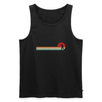 Pétanque de boule Boccia Boule Player Vintage - Débardeur bio Premium Homme - noir - Devant - Michal (187cm)