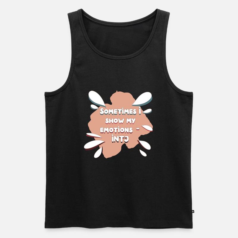 INTJ-Stereotyp-Design-Emotionen - Männer Premium Bio Tank Top - Schwarz