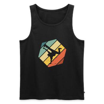 Breakdance Hip Hop Breakdancer Streetdance - Men's Premium Organic Tank Top - black - Front - Michal (187cm)