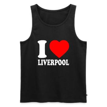 I love liverpool - Débardeur bio Premium Homme - noir - Devant - Michal (187cm)
