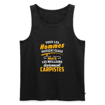 Tous les hommes naissent égaux Meilleurs Carpistes - Débardeur bio Premium Homme - noir - Devant - Michal (187cm)