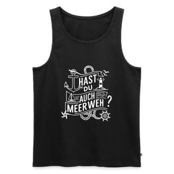 Do you also have seasickness - Men's Premium Organic Tank Top - black - Front - Michal (187cm)