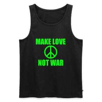 Make love not war - Men's Premium Organic Tank Top - black - Front - AI Model Male 178 light (178cm)