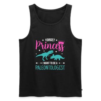 Dinosaur Dino Princess Paleontologist - Men's Premium Organic Tank Top - black - Front - AI Model Male 178 light (178cm)