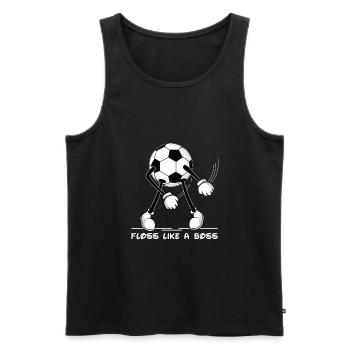 Zahnseiden Tanz Fußball Floss like a Boss - Männer Premium Bio Tank Top - Schwarz - Vorne - AI Model Male 178 light (178cm)